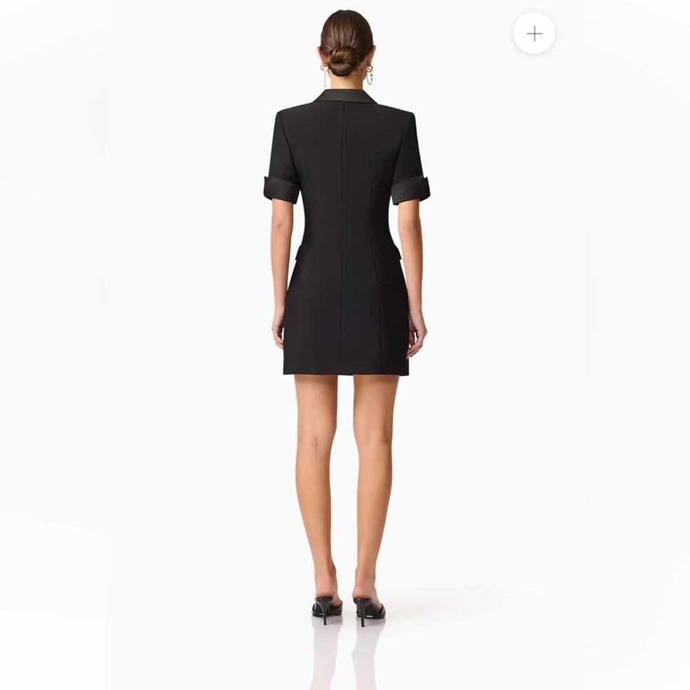 elliatt ruby black short sleeve collared button f… - image 6